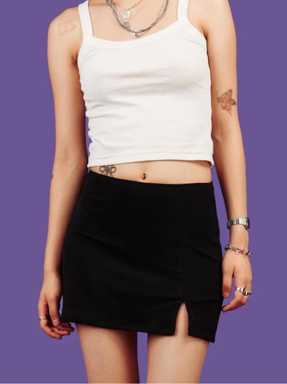 Unif Black X Mini Skirt